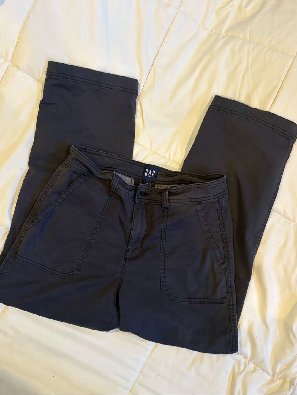 GAP Women’s Navy Straight-Leg Trousers